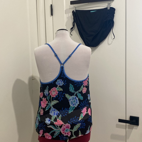 Beach House Floral Fantasy Kerry Mesh Tankini Swimsuit |Size 12/14 - Picture 7 of 13